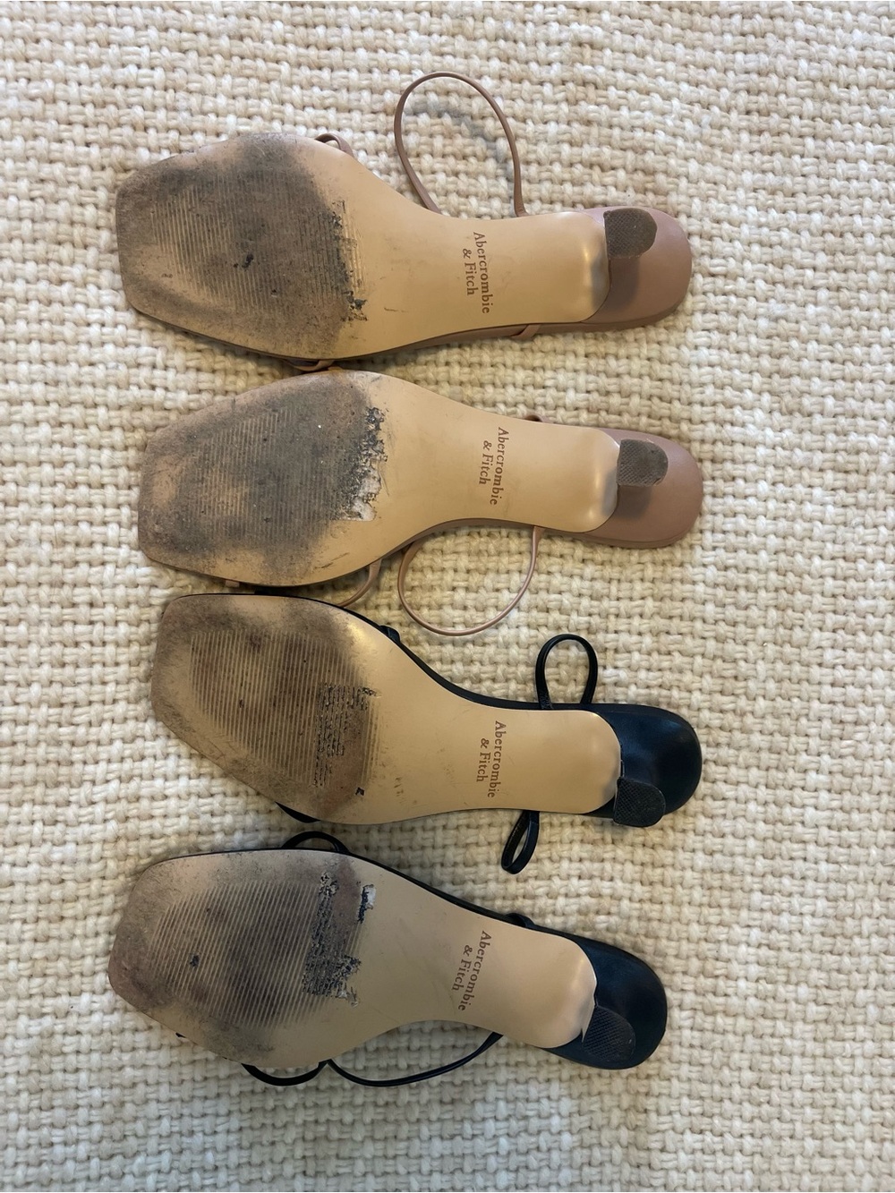 Abercrombie & Fitch Strappy Slide Heels in Black and Taupe (2 pairs) - Picture 5 of 5
